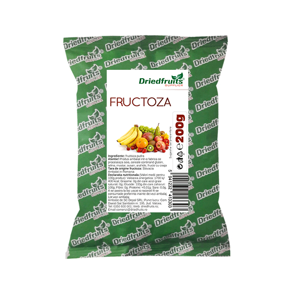 Fructoza - 200 g imagine produs 2021 Dried Fruits